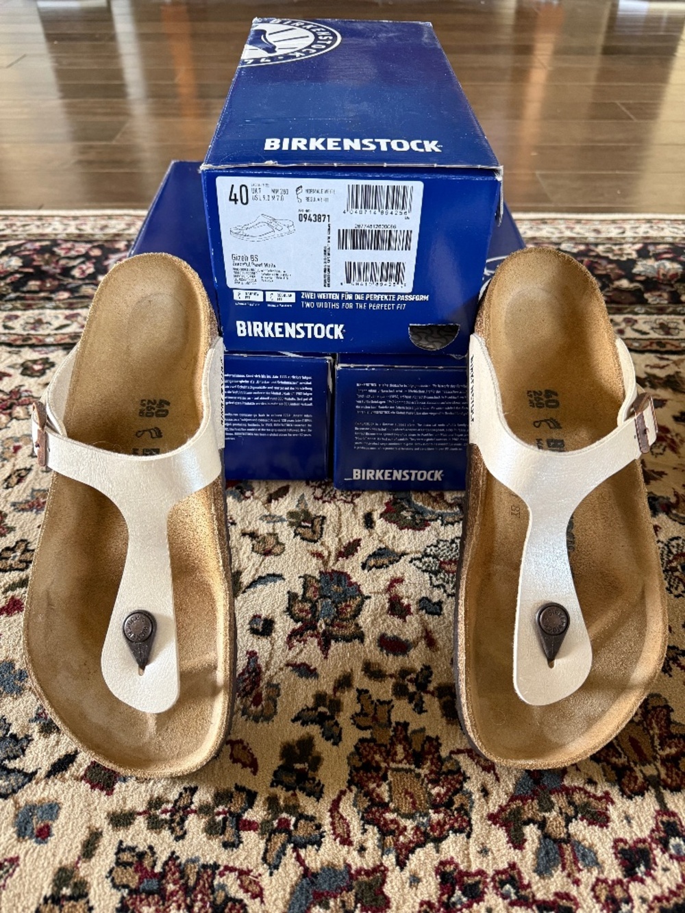 Birkenstock Gizeh BS, Graceful Pearl White